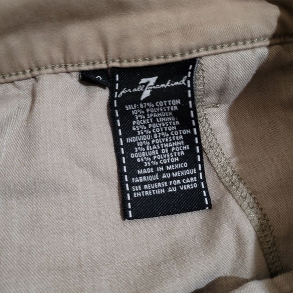 7 for all mankind men size 38 khaki shorts - Picture 9 of 11